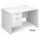 Maestro Panel End Straight Desk with Fixed Pedestal